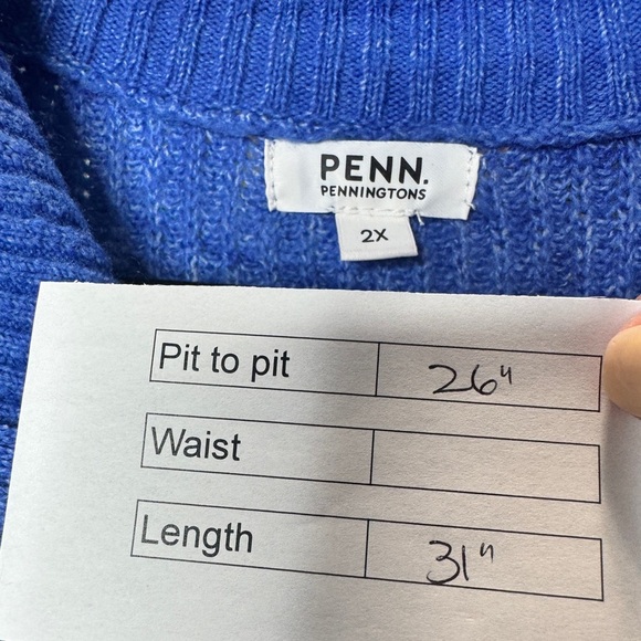 PENN Pennington’s Half-Zip Knit Sweater Blue - Picture 2 of 10